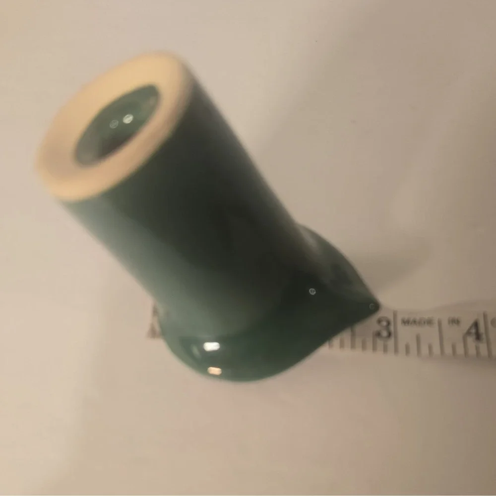 Green Glossy Ceramic Salt & Pepper Shakers Set of 2, Solid, Decorative